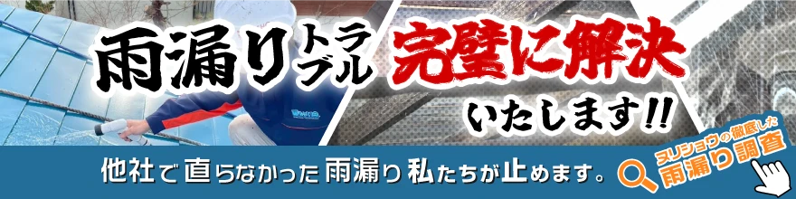 雨漏りトラブル完璧に解決します